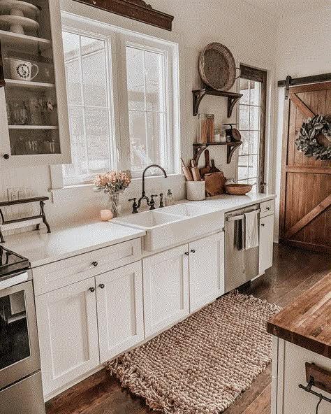 Western Kitchen, Maxwell House, Making Cookies, Farmhouse Kitchen Design, All White Kitchen, Modern Farmhouse Kitchens, Rustic Kitchen, Dream Kitchen, House Inspiration