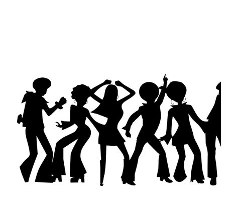 disco dancers Onda Disco, Motown Party, Soul Train Party, Disco Cake, Disco Theme Party, Disco Birthday, Dance Party Birthday, Dance Silhouette, Disco Birthday Party