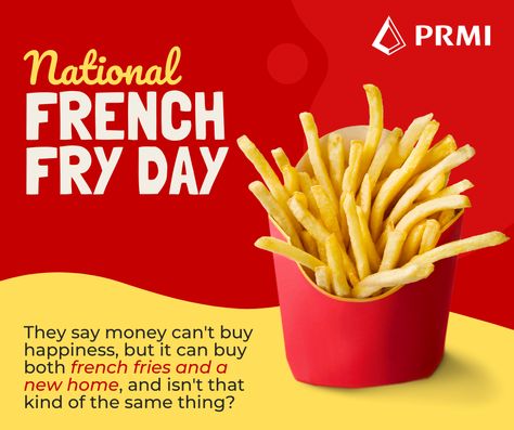 National French Fry Day!🍟 National French Fry Day, Fry Day, Money Cant Buy Happiness, French Fry, First Time Home Buyers, French Fries, Delaware, Quick Saves, Chips