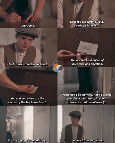 Anne with an E 3, Carta do Gilbert / Gilbert's letter (by shirbertpoetry) // pin by @izzyhearteyes Anne's Letter To Gilbert, Gilbert Letter To Anne, Gilbert's Letter To Anne, Anne With An E Quotes Gilbert, Gilbert Blythe Quotes, Anne And Gilbert Kiss, Filmy Quotes, Anne And Gilbert, Gilbert And Anne