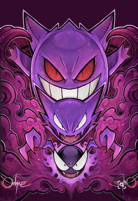 Ochre Fox, Haunter Pokemon, Ghost Type Pokemon, Pokemon Painting, Gengar Pokemon, Pokemon Sketch, Ghost Pokemon, Pokemon Tattoo, Cute Pokemon Wallpaper