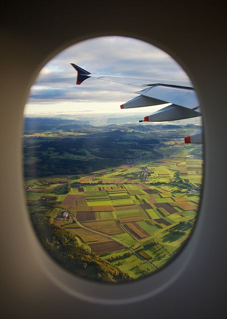 Flying over a field near Zurich, Switzerland Life In Paradise, Airplane Window View, Plane Window, Travel Picture Ideas, Airplane Window, Plane Travel, Window View, Concrete Jungle, Birds Eye