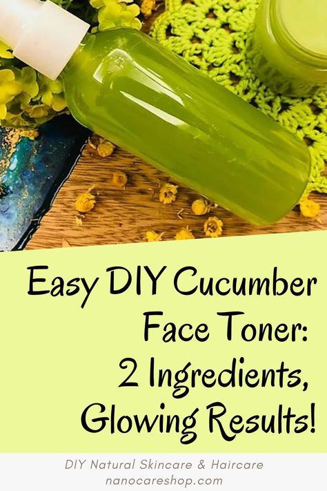 In just a few simple steps, this Easy DIY Cucumber Face Toner revitalizes your complexion using only 2 natural ingredients. Say goodbye to complicated skincare routines – our fuss-free recipe ensures glowing results effortlessly. Pamper your skin with this quick and effective homemade solution, embracing the power of simplicity for a naturally beautiful you! Natural Face Toner Diy, Cucumber Face Toner, Homemade Face Toner Recipes, Cucumber Toner Diy Homemade, Homemade Facial Toner, Diy Face Toner For Glowing Skin, Homemade Toners For Face, Diy Skincare Products Recipe, Cucumber Face Mask Diy