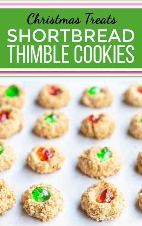 Christmas Party Dessert Recipes, Thimble Cookies, Christmas Party Dessert, Shortbread Christmas, Christmas Desserts Party, Yummy Christmas Treats, Hot Chocolate Fudge, Christmas Food Treats, Christmas Shortbread