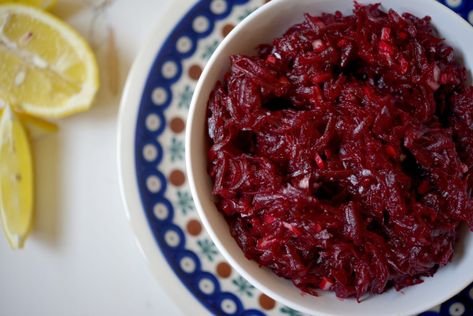 Polish Beet Salad {Surówka z Buraczków} - Polish Your Kitchen Quick Dinner Sides, Pickled Beet Salad, Canned Pickled Beets, Beet Soup Recipes, Celery Salad, Beet Salad Recipes, Beet Soup, Ukrainian Recipes, Pickled Beets