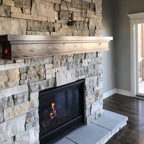 Top 50 Best Gas Fireplace Designs - Modern Hearth Ideas Stone Gas Fireplace Ideas, Rock Fireplace Ideas, Fireplace Stone Ideas, Stone Fireplace Ideas, Modern Stone Fireplace, Fireplace Modern Design, Installing A Fireplace, Stone Fireplace Designs, Outdoor Stone Fireplaces