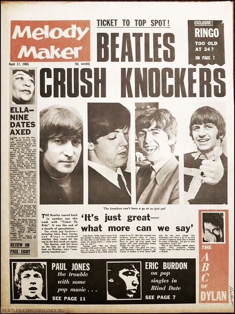 The Beatles. Magazine, 1965 Beatles Newspaper, 1950s Magazine, Beatles Magazine, Beatles Rare, Beatles Poster, Something In The Way, Paul Mccartney, Pretty Face, Photo Studio