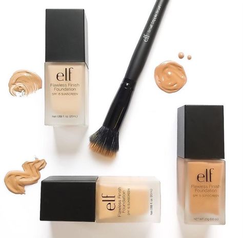 Elf flawless finish foundation Foundation Elf, Elf Flawless Finish Foundation, Elf Foundation, Spf Foundation, Dream Makeup, Flawless Foundation, Elf Makeup, Stage Makeup, Spf Sunscreen