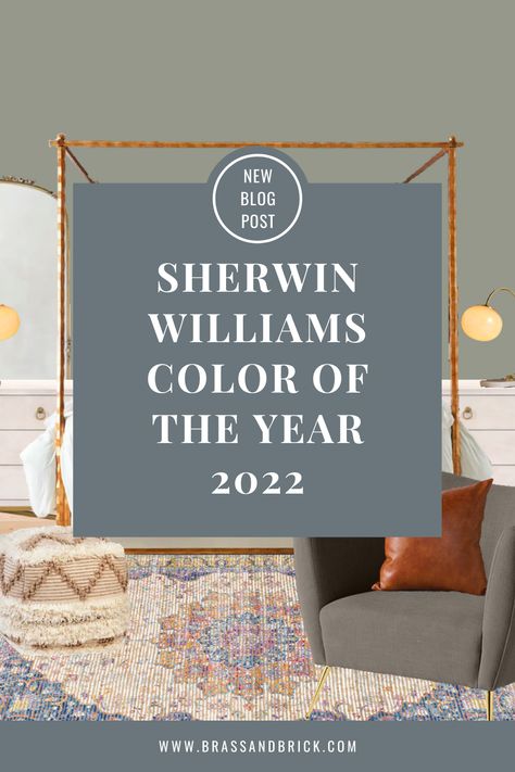 Read our post about Sherwin Williams Color of the Year 2022 and be inspired to redo your bedroom or update your AirBNB to be trendy AF. Brick Interior Design, Evergreen Fog, Color Of The Year 2022, Color Of The Year 2024, Color Of The Month, Boho Style Design, Brick Interior, Sherwin Williams Colors, Pin Search