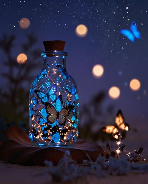 Beautiful glowing butterflies in bottle #butterfly #butterflies #bottle #magic #glowing Glowing Butterflies, Butterflies, On Instagram, Quick Saves, Instagram