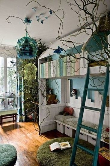 magic-forest-inspired-children-bedroom magic-forest-inspired-children-bedroom Jungle Bedroom Theme, Forest Bedroom, Jungle Bedroom, Forest Room, Teenager Bedroom Boy, Nature Room, Natural Bedroom, Bohemian Interior Design, Jungle Room