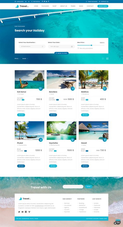 Top 10+ Travel Agency Website Templates & Live Demo | Travel Agency Website Design & Development Service Bangalore | Aero Business Solutions (ABS) Travel Website Templates, Hotel Website Design, Travel Agency Website, Travel Website Design, Unique Website Design, Agency Website Design, Desain Ui, Modern Website Design, Ui Design Website