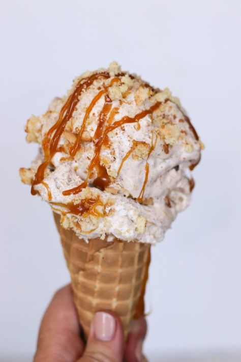 Homemade Caramel Snickerdoodle Ice Cream (Without a Machine!) | Six Sisters' Stuff Snickerdoodle Ice Cream, Easy Homemade Caramel, Flavored Ice, Making Homemade Ice Cream, Six Sisters Stuff, Six Sisters, Snickerdoodle Cookies, No Churn Ice Cream, Flavor Ice