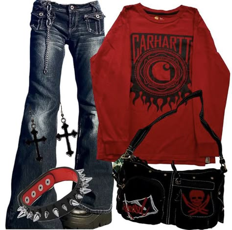 Emo Y2k Hair, Emo Goth Clothes, Metal Outfits Women, Casual Emo Outfits, Early 2000s Emo Fashion, Y2k Emo Outfits, Pop Punk Outfits, Shifting Wardrobe, Rock Clothes