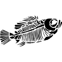 Skeleton Fish ( - ClipArt Best - ClipArt Best Raised Stencil, Skeleton Fish, Airbrush Stencils, Painting Fish, Fish Skeleton, Fish Clipart, Lino Art, Fish Fossil, 3d Cnc