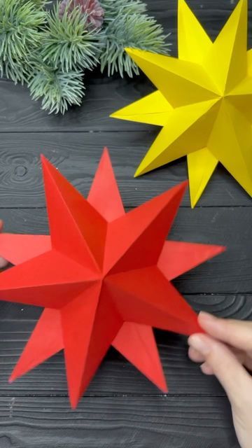 Origami Майстер-класи DIY Tutorial on Instagram: "Very Beautiful Christmas STAR �⭐️ Christmas Paper Craft #christmas #tutorial #christmasdecor #christmasstar #origamistudio" Star Paper Craft, Diy Christmas Star, Christmas Paper Craft, Christmas Arts And Crafts, Paper Craft Tutorials, Christmas Paper Crafts, Paper Craft Diy Projects, Diy Paper Crafts Decoration, Paper Flowers Craft