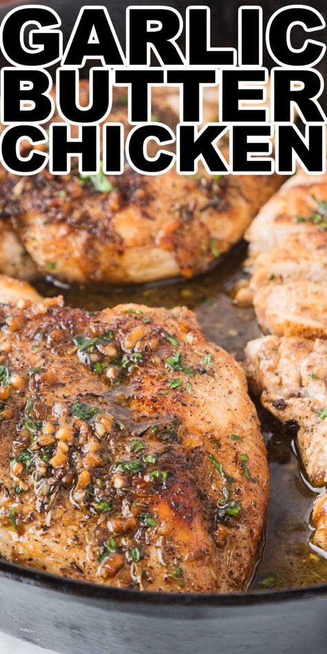 In 20 minutes you can have dinner on the table with this Skillet Garlic butter chicken recipe. Rich in flavors, while being super easy and quick to make this skillet chicken recipe is perfect for a weeknight dinner. Skillet Chicken Recipes Simple, Skillet Chicken Recipes, Chicken Fillet Recipes, Butter Chicken Recipe Indian, Easy Skillet Chicken, Cooks Country, Chicken Cutlet Recipes, Cooks Country Recipes, Skillet Dinner Recipes