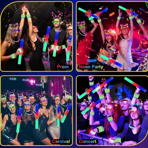 282 PCS Glow Party Supplies: LED Glasses, Foam & Glow Sticks, Headbands Description: 🌟 Glow Up Your Next Event! OLUPP's 282 PCS Glow Party Supplies are here to light up your night! This all-in-one pack is perfect for birthdays, weddings, raves, and more. Includes foam glow sticks, LED glasses, finger lights, bunny and cat ear headbands—everything you need to create a vibrant, unforgettable atmosphere. Suitable for both kids and adults, these high-quality, durable items will make any event sh... Bunny And Cat, Foam Glow Sticks, Led Glasses, Glow Party Supplies, Colorful Headbands, Finger Lights, Cat Ear Headband, Bunny Ears Headband, Party Essentials