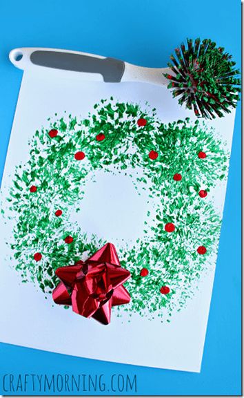 Fun Christmas Wreaths, Easy Christmas Crafts For Kids, Christmas Wreath Craft, Christmas Crafts For Toddlers, Preschool Christmas Crafts, Christmas Crafts For Kids To Make, Christmas Arts And Crafts, Fun Christmas Crafts, Winter Crafts For Kids