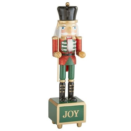 Musical Nutcrackers, Christmas Christmas Decoration.A holiday tradition, these 12" tall tabletop nutcrackers are mounted on stands that say Noel, Peace & Joy. They play The Nutcracker Suite and are perfect for creating a beautiful holiday tableau. Dimensions: 2.75"D x 3"W x 12"H, eachWood/paint/polyesterImported No Returns on Holiday Items postmarked after 12/23/2023. About the brand: Making Homes Beautiful. Since 1998, BrylaneHome has been dedicated to offering colorful comfort, classic design Christmas Musical, London Gifts, Platinum Credit Card, Up Music, Gift Card Number, The Nutcracker, Indoor Christmas Decorations, Indoor Christmas, Birthday Month