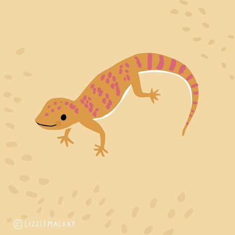 Desert Gecko, Lizard Illustration Cute, Gecko Painting, Lizard Doodle, Gecko Illustration, Cute Lizard Drawing, Lizard Illustration, Gecko Drawing, Lizard Drawing