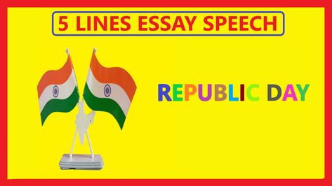 India celebrates Republic Day on 26th January. 5 lines about Republic day shared in this video will help kids understand the importance of Republic day. Importance Of Republic Day, Republic Day Speech In English, 26 January India, Republic Day Speech, Speech In English, 26th January, Republic Day, Help Kids, Helping Kids