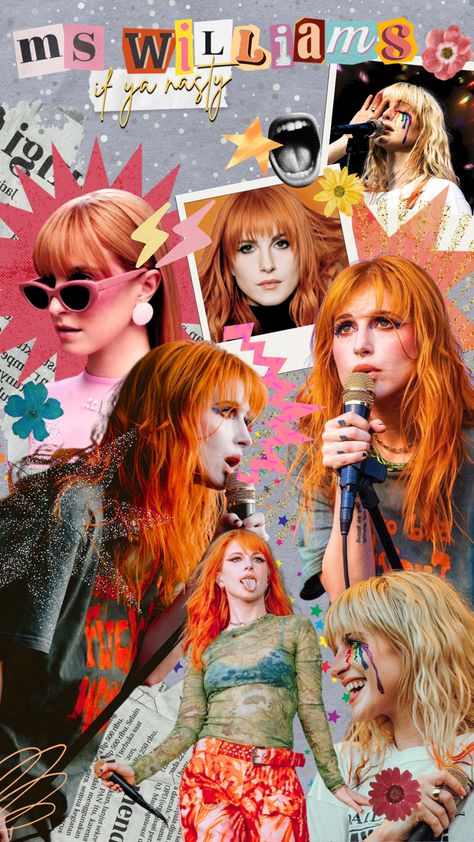 Hayley Williams Wallpaper Collage Hailey Williams Wallpaper, Haley Williams Wallpaper, Paramore Collage, Hayley Williams Aesthetic, Hayley Williams 2023, Hayley Williams Wallpaper, Paramore Poster, Paramore Wallpaper, Hailey Williams