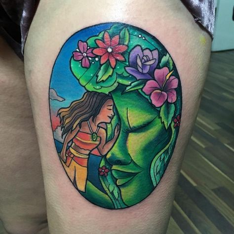 Hay Hay Tattoo Moana, Te Fiti Tattoo, Disney Tattoos Moana, Heart Of Tafiti Moana Tattoo, Moana And Te Fiti, Moana Tattoos Ideas, Tafiti Moana Art, Moana Heart Of Te Fiti, Moana Tattoos