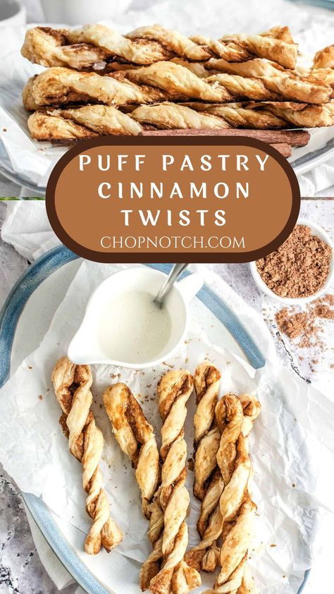 These Puff Pastry Cinnamon Twists are flaky, buttery, and packed with cinnamon-sugar goodness! Made with just a few ingredients, they’re easy to whip up for breakfast, brunch, or a sweet snack. Perfect for cinnamon lovers looking for a quick and delicious treat! #PuffPastryCinnamonTwists #EasyBaking #SweetTreats #CinnamonLovers #BreakfastIdeas #SnackTime #SimpleRecipes #FlakyPastry #BakingInspiration #HomemadePastry Sheet Puff Pastry Recipe, Puff Pastry Recipes Cinnamon Twist, Easy Morning Pastries, Things To Make With Pastry Dough, Homemade Cinnamon Twists, Pastry Easy Recipe, Puff Pastry Recipes Sweet Easy, Brunch Pastries Easy, Cinnamon Pastry Twists