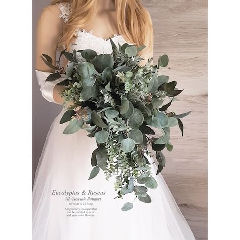 Sage Wedding Flowers, Ruscus Wedding, Wedding Bouquet Eucalyptus, Spiral Eucalyptus, Foliage Bouquet, Eucalyptus Wedding Bouquet, Silk Flower Wedding Bouquet, Greenery Wedding Bouquet, Handmade Bouquet