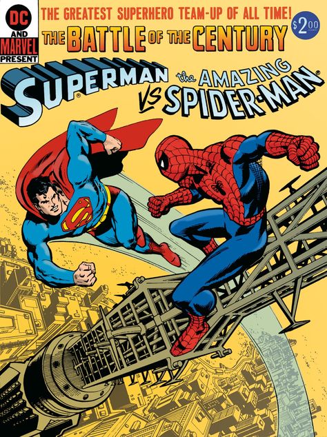 First Spiderman, Dc Comics Poster, Marvel And Dc Crossover, Superman And Spiderman, Best Comic Books, Superman Comic, Comic Poster, The Amazing Spider Man, Marvel Vs Dc