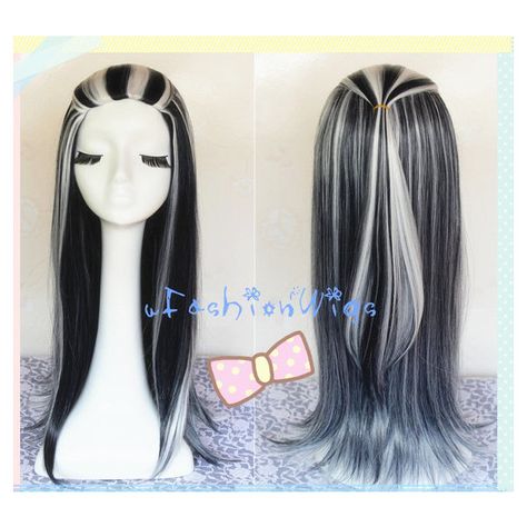 Monster High Frankie Stein Cosplay Wig, Black and White Multi Color... ($30) ❤ liked on Polyvore featuring costumes, party halloween costumes, colorful costumes, frankie stein costume, party costumes and wig costumes Frankie Stein Cosplay, Stein Cosplay, Monster High Halloween Costumes, Monster High Halloween, Monster High Cosplay, Monster High Frankie Stein, Monster High Costume, Monster High Frankie, Grey Bath