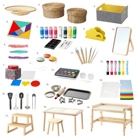 My latest Montessori finds at Ikea Más Princess Playroom, Narnia Nursery, Preschool Movement, Playroom Interior, Ikea Montessori, Montessori Projects, Montessori Games, Montessori Bedroom, Life Activities