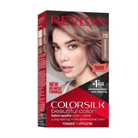 New, no mess, non-drip formula for easy to use at-home color application. The same shades and formula loved by women now made even better! ColorSilk Beautiful Color is the #1 hair color in the USA*. The ammonia-free hair color delivers 100% gray coverage and salon-quality color and shine. Achieve rich, long lasting hair color at home! Hair left silky, shiny, healthy and in better condition than before you colored it after each box. Revlons 3D Color Gel Technology delivers natural looking, multi- Revlon Colorsilk Hair Color Chart, Long Lasting Hair Color, Revlon Hair Color, Mushroom Blonde, Blonde Hair Types, Hair Color At Home, Ammonia Free Hair Color, Revlon Colorsilk, 3d Color