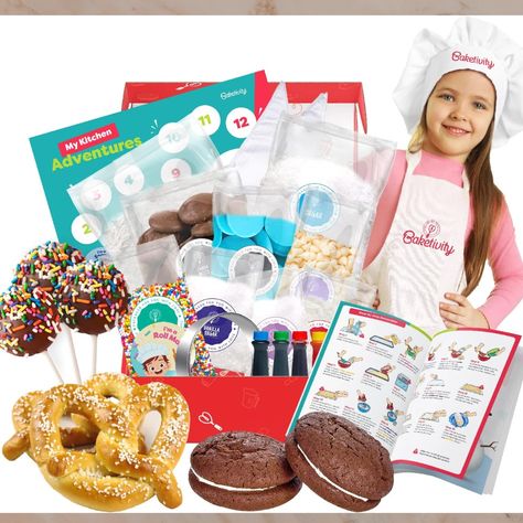 Baketivity Monthly Subscription Box for Kids - Kids Baking Kit with Ingredients, Kid-Friendly Educational Activity - DIY Cooking Gift for Boys & Girls Amazon Affiliate Diy Cooking Gifts, Kids Baking Kit, Kids Baking Set, Diy Box Crafts, Baking Kits, Childrens Baking, Craft Box Subscription, Subscriptions For Kids, Kids Baking