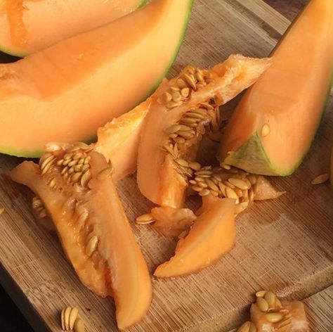 Melon Aesthetic, Cantaloupe Benefits, Summer Wines, Orange Aesthetic, Fruit And Veg, Fruits And Veggies, Aesthetic Food, Melon, Bacon