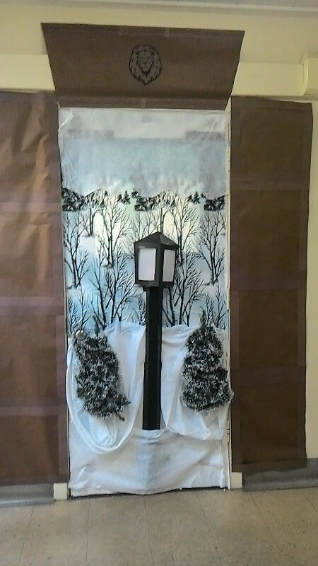 Chronicles of Narnia - Door decorating Lion Witch And The Wardrobe Classroom Door, A Christmas Carol Door Decorations, Narnia Decorations, Narnia Classroom, Narnia Door, Winter Doors, Narnia Birthday, Door Decorations Ideas, Winter Decorating Ideas