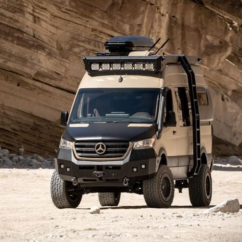 Mercedes Off road Builds to go Beyound Paved Roads Mercedes Sprinter 4x4 Camper, Overland Van, Sprinter Motorhome, Sprinter Van Camper, Mercedes Sprinter 4x4, Van Builds, Camper Box, Mercedes Sprinter Van, Leisure Travel Vans