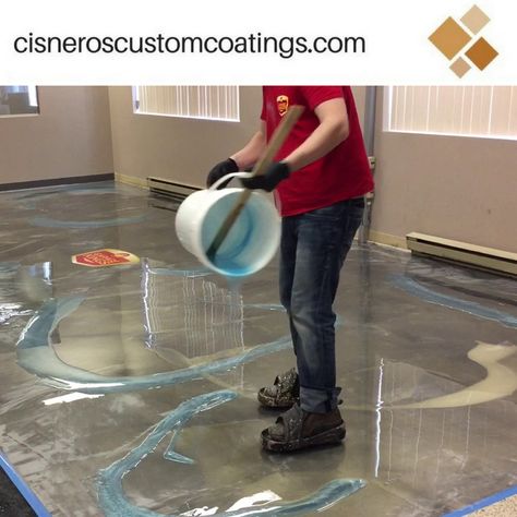 Epoxy Floor Basement, Epoxy Kitchen, Bookshelf Door, Metallic Epoxy Floor, Basement Furniture, Cement Floor, Latex Paint, Epoxy Coating, Epoxy Floor