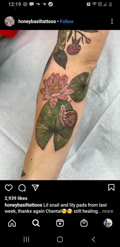 Traditional Lily Pad Tattoo, Water Lily Pad Tattoo, Lotus Lily Pad Tattoo, Lilly Pad Tattoo Ideas, Lilypad Tattoo, Lily Pad Tattoo, Lily Tattoos, Frog Tattoos, Elbow Tattoos