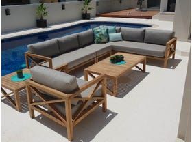 Timber Outdoor Modular Lounges | Outdoor Elegance Hamptons Lounge, Outdoor Furniture Australia, Modular Lounge, Provincial Home, Recycle Timber, Dining Table Accessories, Modular Lounges, Outdoor Furniture Design, Stone Dining Table