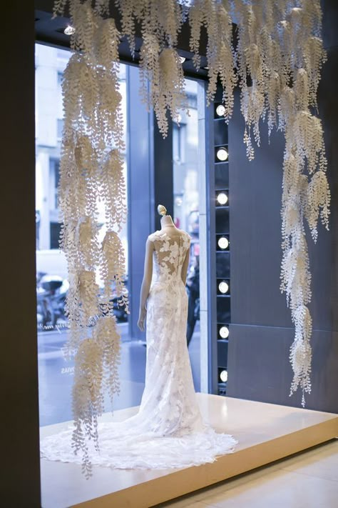 Bridal Store Window Displays, Bridal Window Display Ideas, Wedding Dress Window Display, Bridal Shop Window Display, Bridal Window Display, Wedding Window Display, Bridal Display, Bridal Shop Interior, Bridal Shop Decor