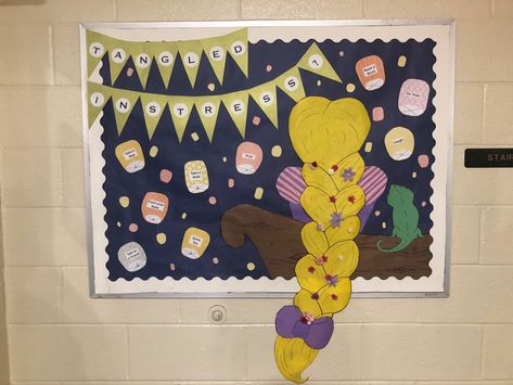 Rapunzel Bulletin Board, Tangled Bulletin Board, Inspirational Bulletin Boards, Dorm Themes, Ra Door Decs, Teaching Classroom Decor, Ra Bulletins, Ra Boards, Passive Voice