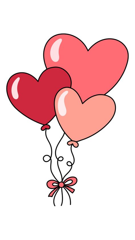 Do you know what fits these Valentine's Day Balloons Hearts Sticker? A beautiful bouquet with fresh flowers and sweets. That's a traditional gift for your love partner on such a big holiday of love... Valentine Day Stickers, Valentine’s Day Stickers, Valentine’s Day Drawing, Happy Valentines Day Images Cute, Heart Balloon Drawing, Happy Valentines Day Stickers, Whiteboard Doodles, Birthday Balloons Clipart, Valentines Balloons Bouquet