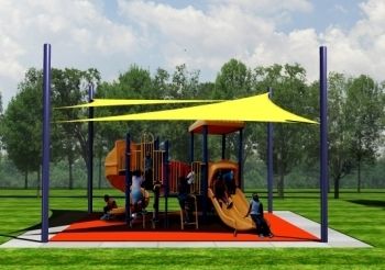 Playground Shade Sails 20 Playground Shade, Church Playground, Preschool Playground, Triangle Shade Sail, Playground Areas, Kindergarten Design, Sensory Garden, Shade Sails, Park Playground