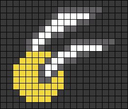 Alpha pattern #112456 | BraceletBook Pixel Art Harry Potter, Hogwarts Quidditch, Harry Potter Golden Snitch, Harry Potter Quidditch, Fuse Bead Patterns, Golden Snitch, Pixel Pattern, Fuse Beads, Alpha Pattern