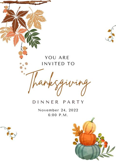 Thanksgiving Graphic Design, Thanksgiving Invitation Template, Thanksgiving Invite, Church Banners Designs, Holiday Party Games, Printable Thanksgiving, Thanksgiving Invitation, Invitation Background, Church Banners