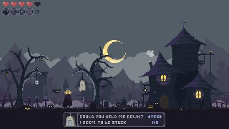 Game Mockup, Ipad Wallpaper Aesthetic, Halloween Desktop Wallpaper, Beste Gif, Spooky Games, Pixel Art Landscape, Gif Background, Piskel Art, Pixel Art Background