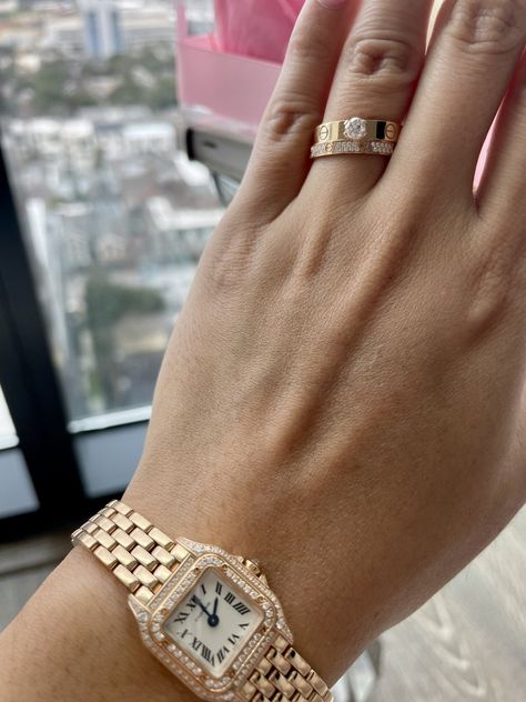 Stacking Cartier Rings, Cartier Love Ring Pave, Cartier Pave Love Ring, Cartier Love Engagement Ring, Cartier Rings Stacked, Cartier Love Wedding Band Stacked, Cartier Love Ring With Engagement Ring, Cartier Ring Aesthetic, Cartier Ring Diamond