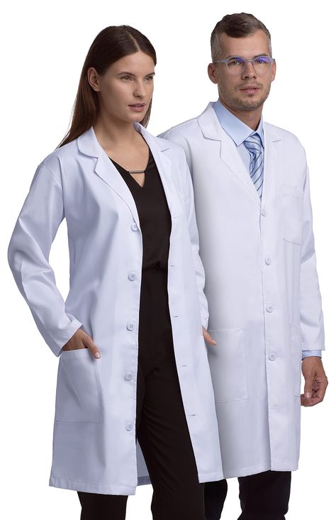 PRICES MAY VARY. 65% Polyester, 35% Cotton Imported Button closure Machine Wash This professional lab coat provides protection against spills and splashes. Suitable for Medical Professionals, Scientists, Biology, Chemistry classes, & Medical School. Industrial grade fabric made up of 65% polyester and 35% cotton with a hardwearing but soft hand finish. Made using a high blend of Cotton and Polyester; providing you with softness, as well as durability. High quality lab coats are needed to protect Lab Coats For Men, Doctor Coat, Lab Coats, Safety Clothing, Medical School, Medical Professionals, Body Shapes, Labor, Top Styles